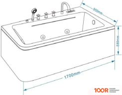 Ванна Grossman GR-17095 170X95 L (С КАРКАСОМ) (19602)