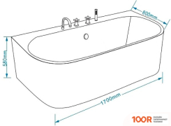 Ванна Grossman GR-17075-1 170X80 (С КАРКАСОМ) (19601)