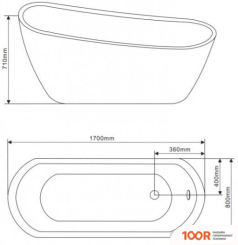 Ванна Grossman GR-1401 170X80 (С КАРКАСОМ И СИФОНОМ) (19583)
