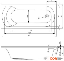 Ванна Eurolux MIAMIKA 180X80 (19482)
