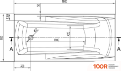 Ванна Cersanit ZEN 180X85 (С НОЖКАМИ) (19430)