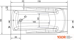 Ванна Cersanit ZEN 170X85 (С КАРКАСОМ) (19427)