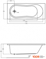 Ванна Cersanit NIKE 170X70 (С КАРКАСОМ И ЭКРАНОМ) (19386)