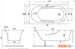 Ванна Cersanit MITO RED 170X70 (С НОЖКАМИ) (19376)