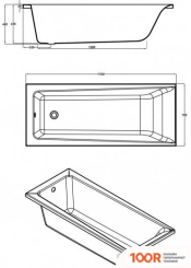 Ванна Cersanit LORENA 170X70 (С КАРКАСОМ) (19362)