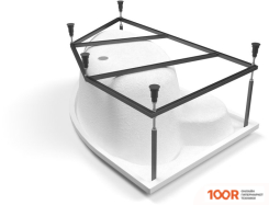 Ванна Cersanit KALIOPE 153X100 R (С КАРКАСОМ И ЭКРАНОМ) (19332)