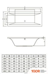 Ванна Bonito Home VALENCIA 170X75 (С НОЖКАМИ SUPER) (19275)
