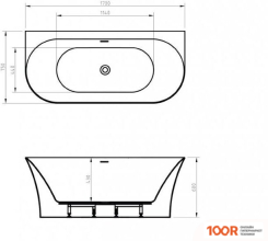 Ванна BelBagno BB711-1700-750 (19055)