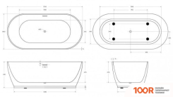 Ванна BelBagno BB413-1700-800-MATT (19044)