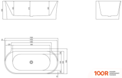 Ванна BelBagno BB409 150X80 (19034)