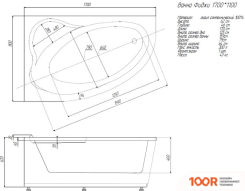 Ванна Aquatek ФИДЖИ 170X110L FID170-0000006 (С КАРКАСОМ И ЭКРАНОМ) (18918)