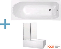 Ванна Aquanet WEST 160X70 (СО ШТОРКОЙ) (18812)