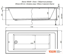 Ванна Aquanet GRACE 180X80 (18765)
