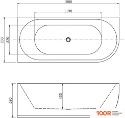 Ванна Aquanet FAMILY ELEGANT A 180X80 00260048 (18753)