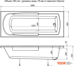 Ванна Aquanet EXTRA 170X70 (С КАРКАСОМ) (18752)