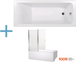 Ванна Aquanet BRIGHT 180X70 (СО ШТОРКОЙ) (18735)