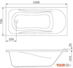 Ванна AM.PM SPIRIT W72W-150-070W1D (18693)