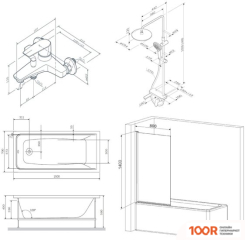 Ванна AM.PM GEM W90ASET-170D8 (18656)