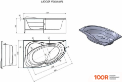 Ванна Alex Baitler LADOGA L 170X110 (18580)