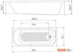 Ванна 1Марка POSEIDON VICTORIA 160X70 (18261)