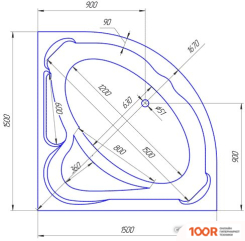 Ванна 1Марка IBIZA 150X150 (С КАРКАСОМ) (18218)