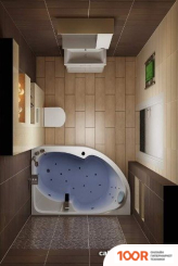 Ванна 1Марка DIANA 160X100 R (С КАРКАСОМ И ЭКРАНОМ) (18181)