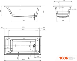 Ванна 1Марка BIANCA 150X75 (18155)
