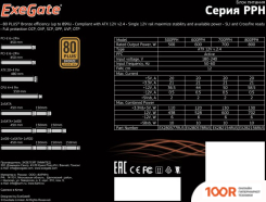 Блок питания ExeGate 600PPH 80 PLUS BRONZE EX280578RUS-S (17027)