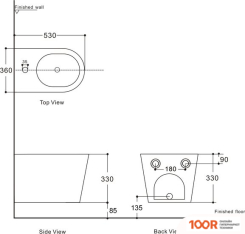 Биде Aquanet ATAGO 2.0 B2 LX-1057 (13907)