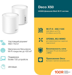 Wi-Fi роутер TP-Link DECO X50 (2 ШТ) (13326)