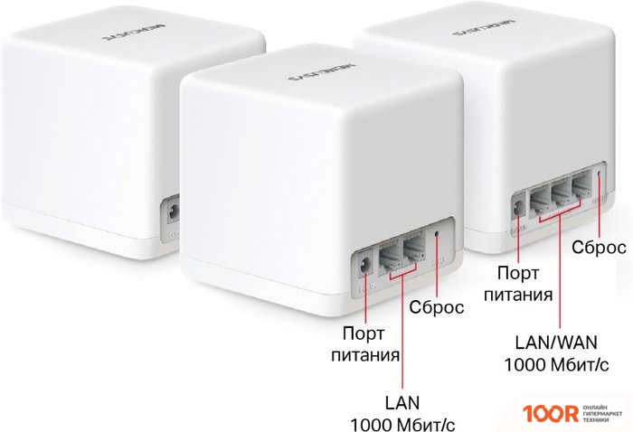 Wi-Fi роутер Mercusys HALO H60X (3 ШТ) (13151)