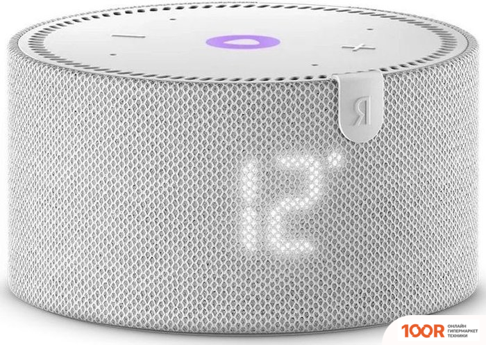 Беспроводная колонка Яндекс СТАНЦИЯ МИНИ 2 С ЧАСАМИ (СЕРЫЙ ОПАЛ) (12840)