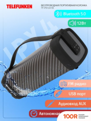 Беспроводная колонка TELEFUNKEN TF-PS1241B CARBON (12521)