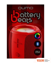 Беспроводная колонка QUMO BATTERYBEATS (КРАСНЫЙ) (12016)