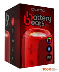 Беспроводная колонка QUMO BATTERYBEATS (КРАСНЫЙ) (12016)