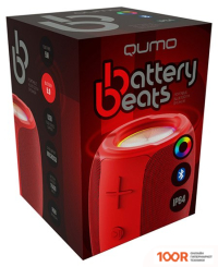 Беспроводная колонка QUMO BATTERYBEATS (КРАСНЫЙ) (12016)