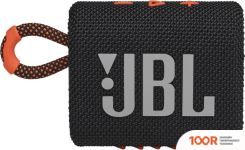Беспроводная колонка JBL GO 3 (ЧЕРНЫЙ/ОРАНЖЕВЫЙ) (11440)