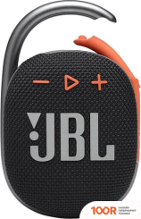 Беспроводная колонка JBL CLIP 4 (ЧЕРНЫЙ/ОРАНЖЕВЫЙ) (11393)