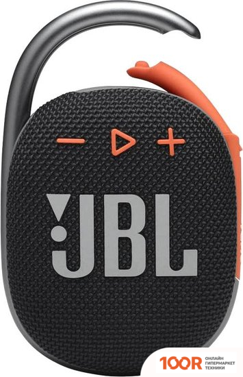 Беспроводная колонка JBL CLIP 4 (ЧЕРНЫЙ/ОРАНЖЕВЫЙ) (11393)