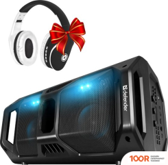 Беспроводная колонка Defender RAGE + НАУШНИКИ DEFENDER FREEMOTION B525 (ЧЕРНЫЙ) (10594)