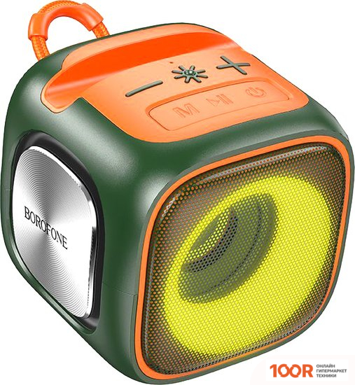 Беспроводная колонка Borofone BR29 (ТЕМНО-ЗЕЛЕНЫЙ/ОРАНЖЕВЫЙ) (10343)