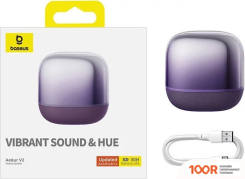 Беспроводная колонка Baseus AEQUR V2 (ФИОЛЕТОВЫЙ) (10120)