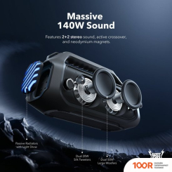 Беспроводная колонка Anker SOUNDCORE BOOM 2 PLUS (ЧЕРНЫЙ) (10013)