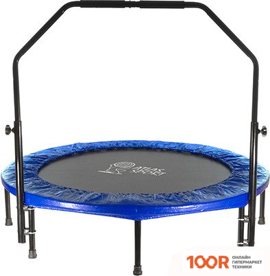 Батут Atlas Sport ДЛЯ ФИТНЕСА 122 СМ (СИНИЙ, С РУЧКОЙ) (9748)