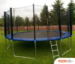 Батут Atlas Sport 490 СМ - 16FT PRO (С ЛЕСТНИЦЕЙ, ВНЕШНЯЯ СЕТКА, СЛИВОВЫЙ) (9747)