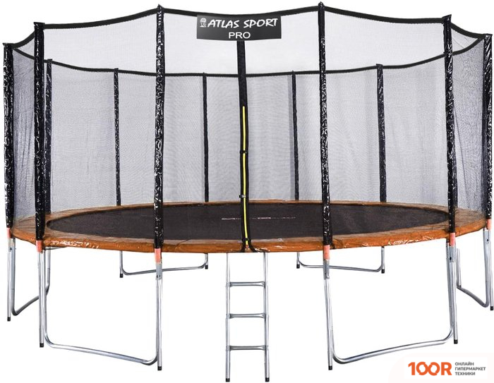 Батут Atlas Sport 490 СМ - 16FT PRO (ОРАНЖЕВЫЙ) (9746)