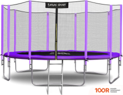 Батут Atlas Sport 465 СМ - 15FT BASIC (С ЛЕСТНИЦЕЙ, ВНЕШНЯЯ СЕТКА, СЛИВОВЫЙ) (9742)