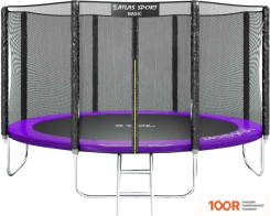 Батут Atlas Sport 435 СМ - 14FT BASIC (С ЛЕСТНИЦЕЙ, ВНЕШНЯЯ СЕТКА, СЛИВОВЫЙ) (9739)