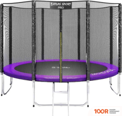 Батут Atlas Sport 312 СМ - 10FT PRO (С ЛЕСТНИЦЕЙ, ВНЕШНЯЯ СЕТКА, СЛИВОВЫЙ) (9724)