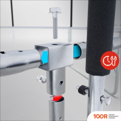 Батут Atlas Sport 312 СМ - 10FT PRO (4 НОГИ, ВНЕШНЯЯ СЕТКА, СИНИЙ) (9723)